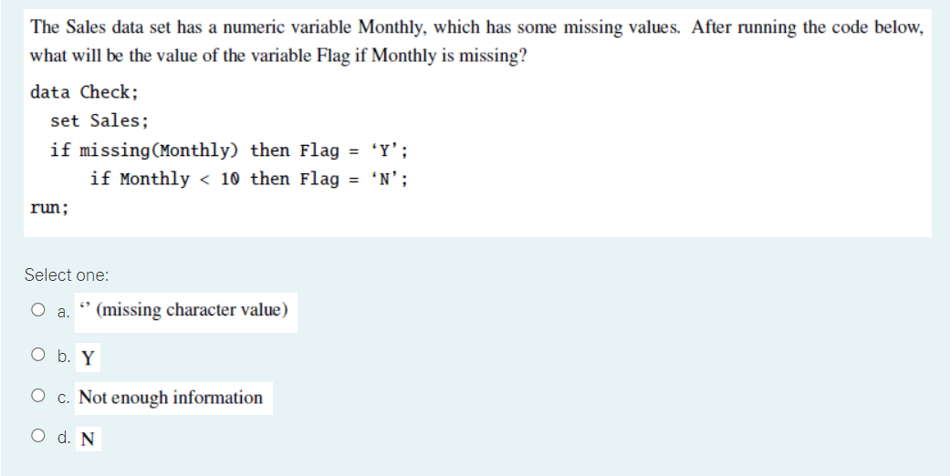pls help me in this question The Sales data set has a