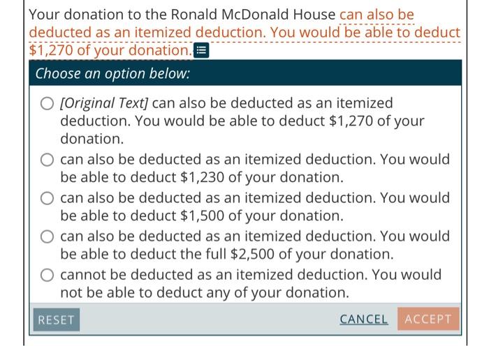 Tax Return. As part of the engagement, Cameron explains how certain situations