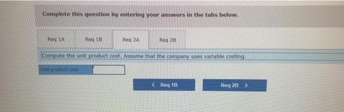 costs per unit: Manufacturing: Direct materials Direct labor Variable manufacturing overhead Variable