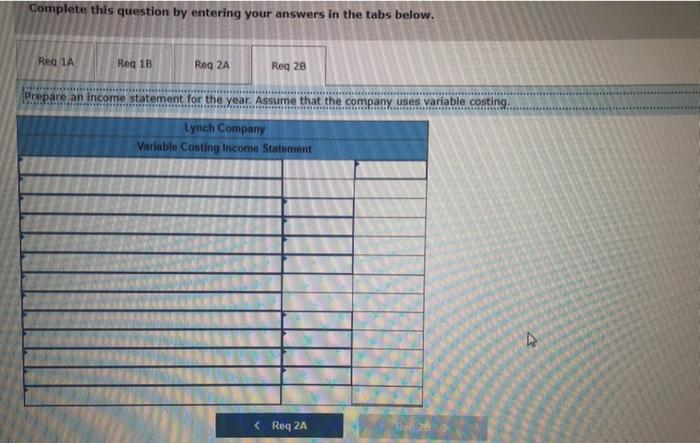 selling and administrative Fixed costs per year: Fixed manufacturing overhead Fixed selling