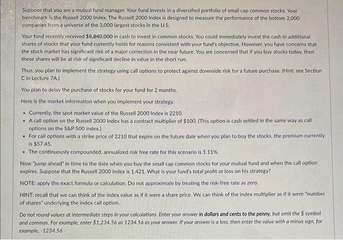 November. Suppose that you have the following information. All prices are per