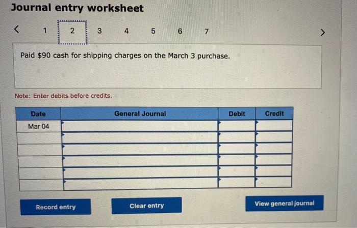uses a perpetual inventory system and the gross method. March 3 Purchased