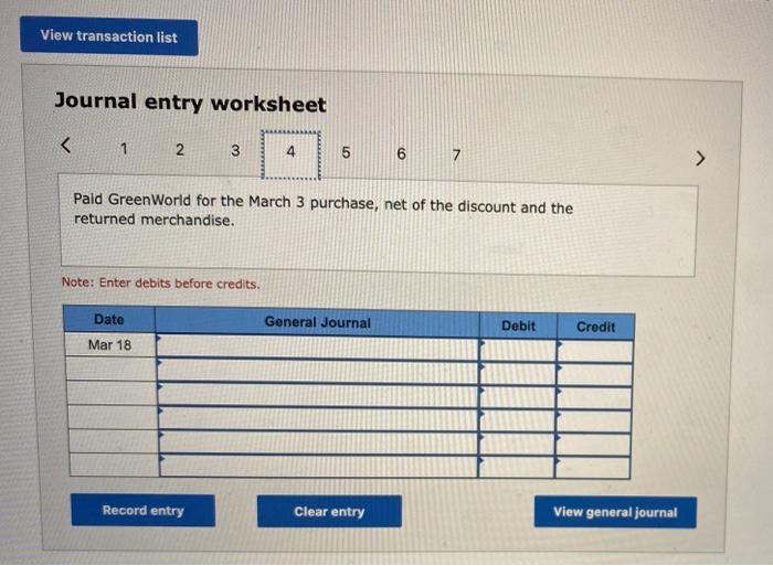 invoice dated March 3, and FOB shipping point. March 4 Paid $90
