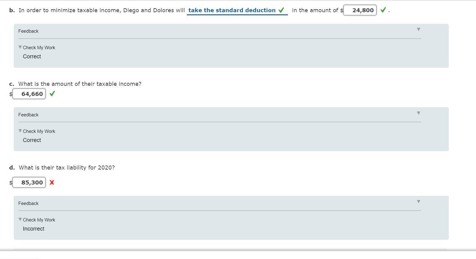 The Tax Formula for Individuals, Filing Status and Tax Computation, The Standard