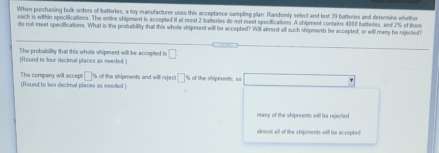 please help solve 10 When purchasing bulk orders of batteries, a toy