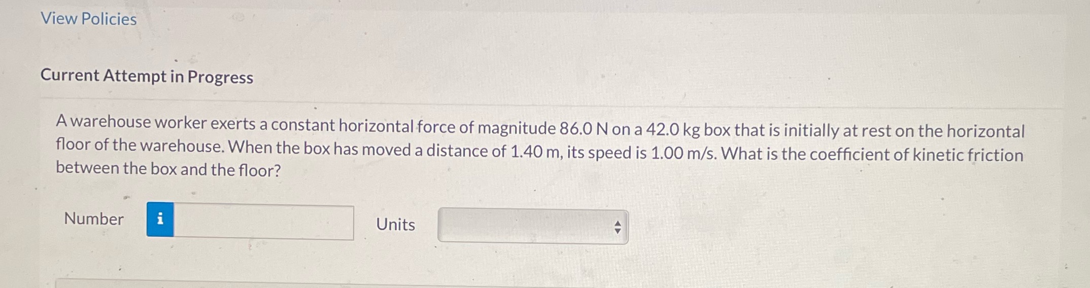 View Policies Current Attempt in Progress A warehouse worker exerts a