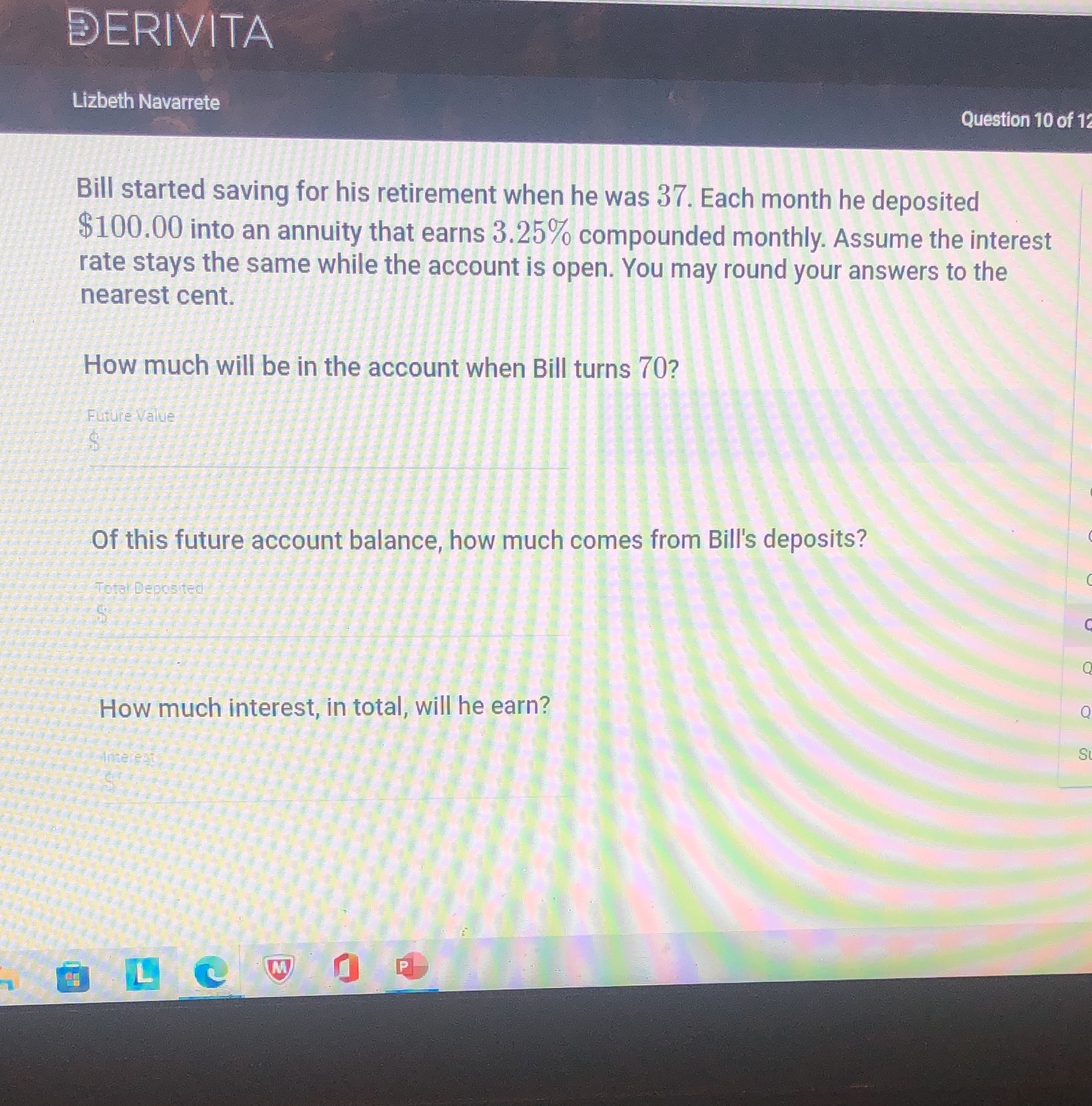  E] E r l l m Lizbeth Naverrete Question 10 of