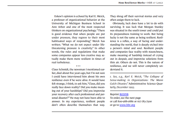 dark days: people are losing jobs, Resilience can help you survive and