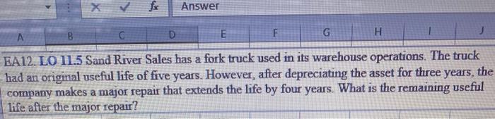  Answer C B D E H F G EA12. LO 11.5