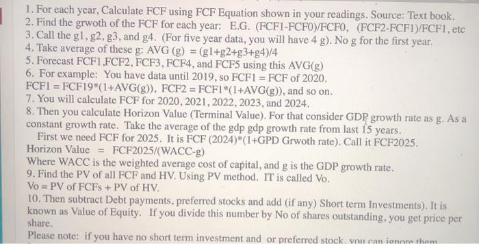 4. Take average of these g: AVG (g) = (g1+g2+g3+g4)/4 F13 fx