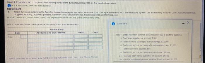 during the month of February Click the icon to the transactions Requirement