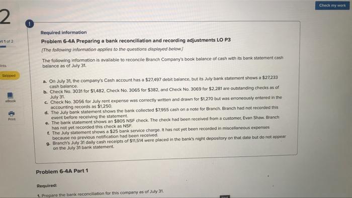 Analyzing Internal control LO C1 ins Following are five separate cases involving