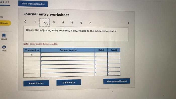 payments to their respective nccounts At Tico Company, Julia and Trevor alternate