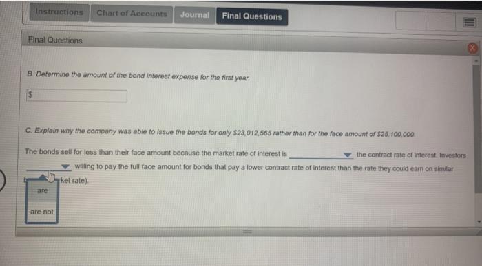 day of its fiscal year, Chin Company issued $25,100,000 of five-year, 5%
