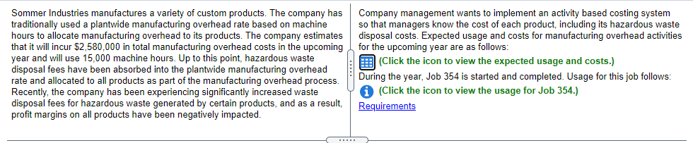 NEED HELP QUICK! WILL GIVE THUMBS UP!! :) Sommer Industries manufactures a
