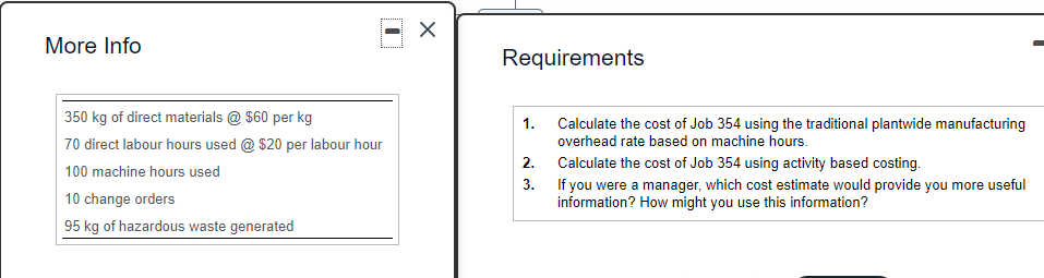 variety of custom products. The company has traditionally used a plantwide manufacturing