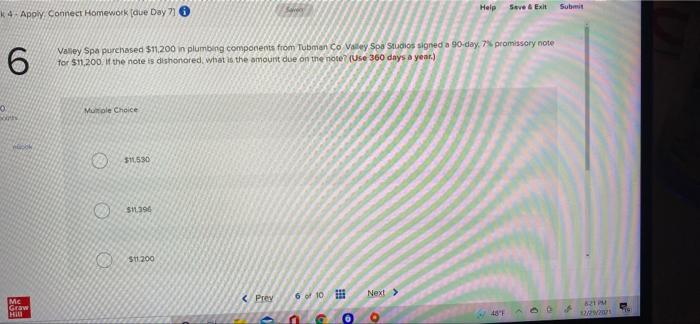  Help Seve Exit Submit 4. Apply. Connect Homework (aue Day 7