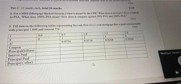  Sucre, logether witne entene C04 Part C.12 marks each, total 24