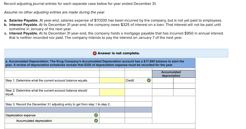 entries are made during the year. a. Accounts Receivable. At year-end, the