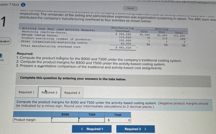 statement for the most recent period is shown: 57 HTeX Manufacturing Incorporated