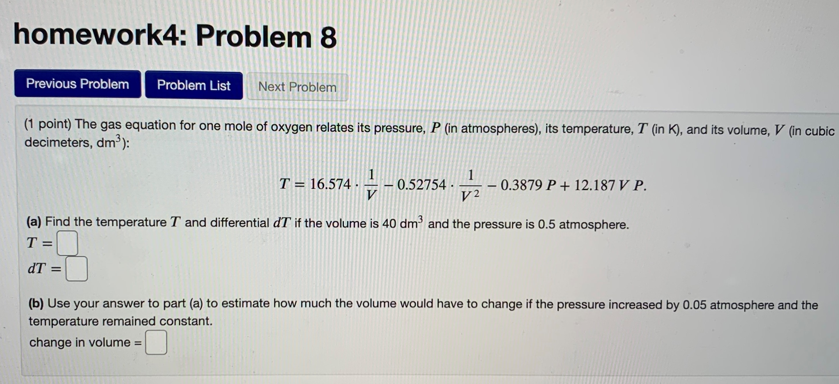  homework4: Problem 8 Previous Problem Problem List Next Problem (1 point)