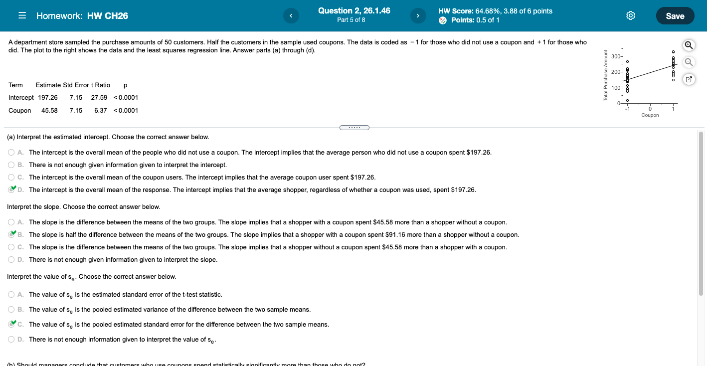 (c) Suppose the comparison had been done using a pooled, two-sample t-test.