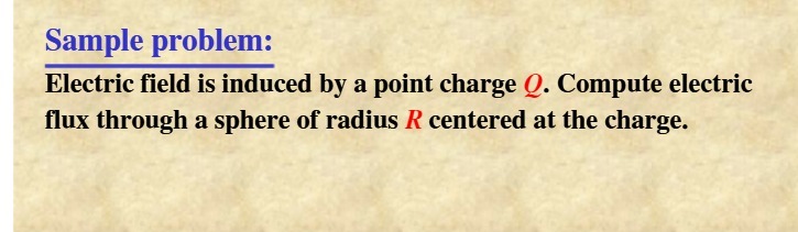  Sample problem: Electric field is induced by a point charge Q.