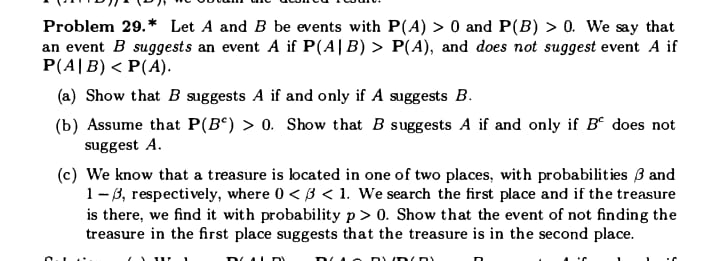 Problem 29.* Let A and B be events with P(A) >