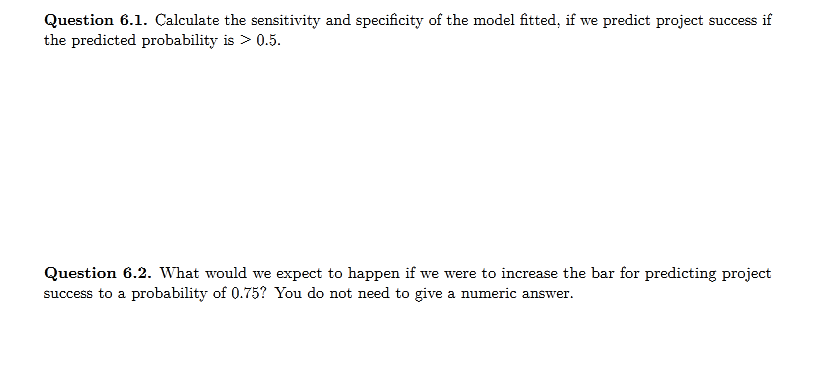 is interested in determining the relationship between experience and project success. The