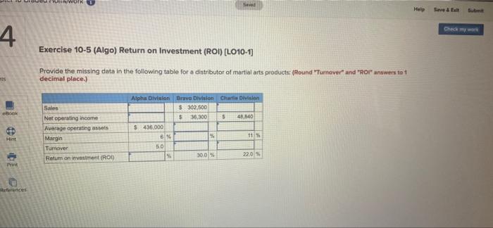  Work Sred Help Save & Eat Sunt 4 Exercise 10-5 (Algo)
