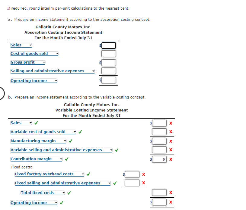  If required, round interim per-unit calculations to the nearest cent. a.