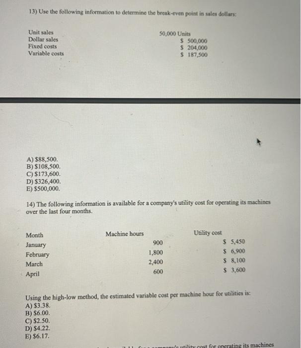 Klondike Corporation is as follows: 1,000 units of output Total Cost/Unit $