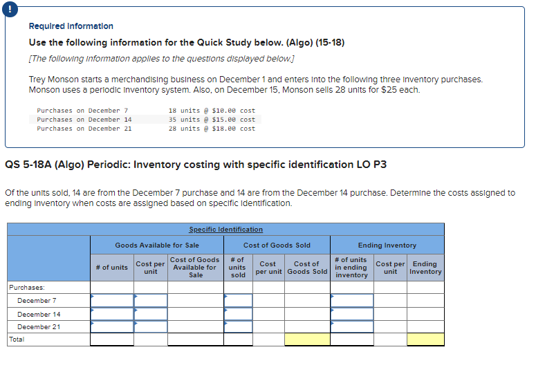following three Inventory purchases. Monson uses a periodic Inventory system. Also, on