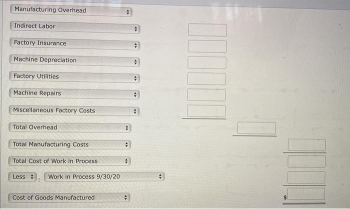 overhead costs were Indirect labor $6,900, factory Insurance $5,500, machinery depreciation $5,700,