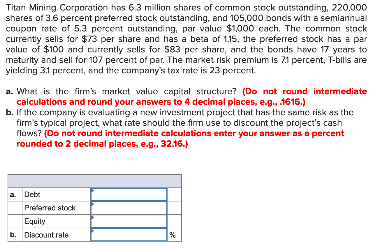 Please make sure first 3 answers have 4 decimal places and