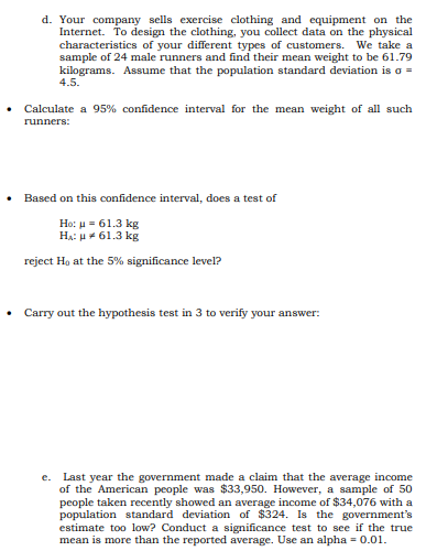 Topic: Hypothesis TestingSubject: Statistics and Probability With solution needed1. Each of the