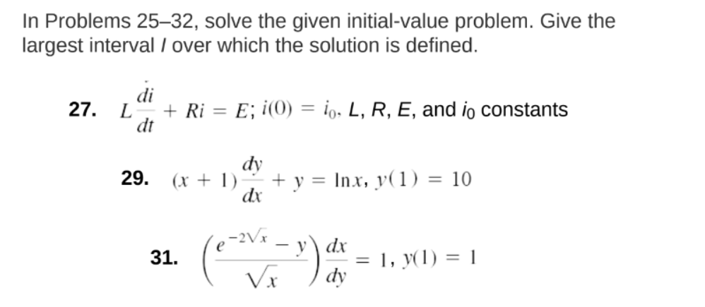 Please take your time to answer these questions carefully! In Problems 25-32,