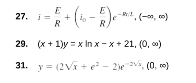 solve the given initial-value problem. Give the largest interval / over which