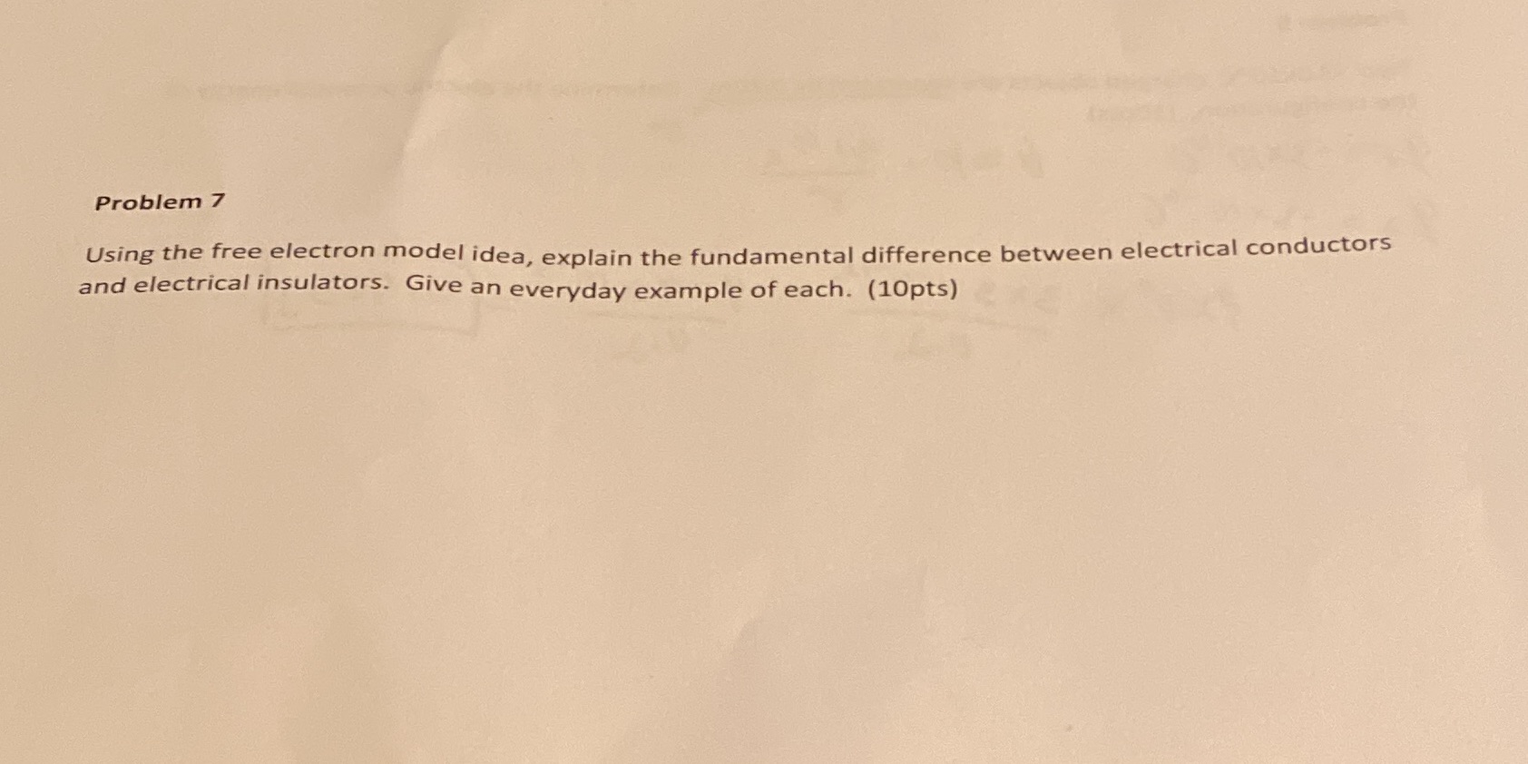 Please give a clear explanation Problem 7 Using the free electron model