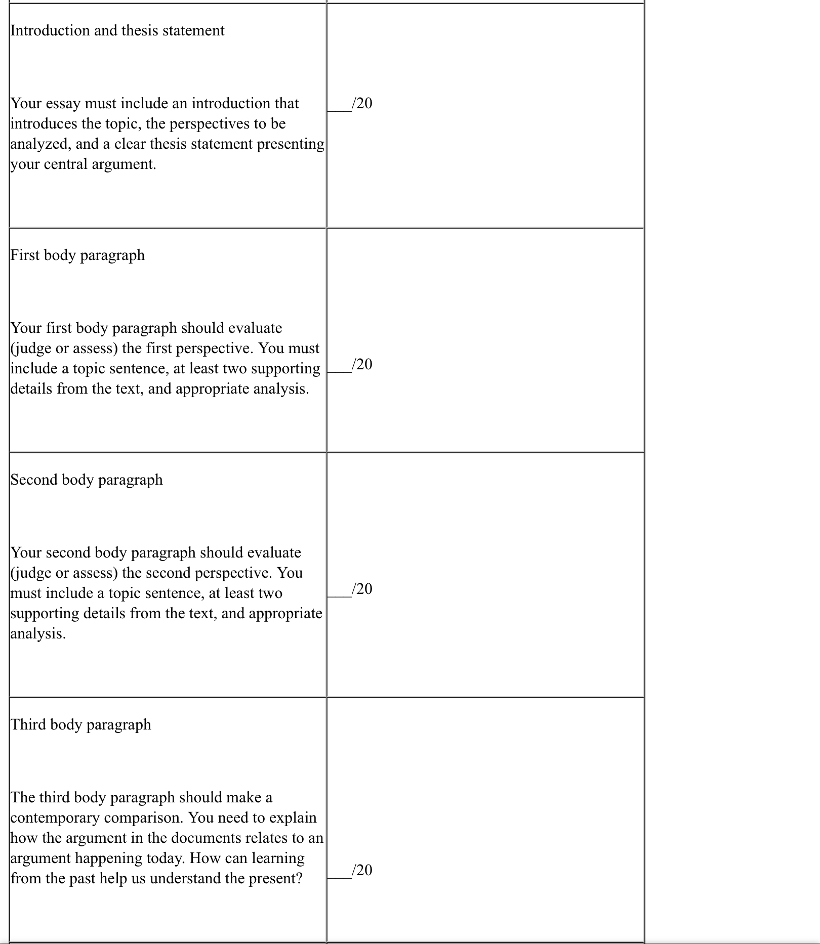 I Introduction and thesis statement Your essay must include an introduction