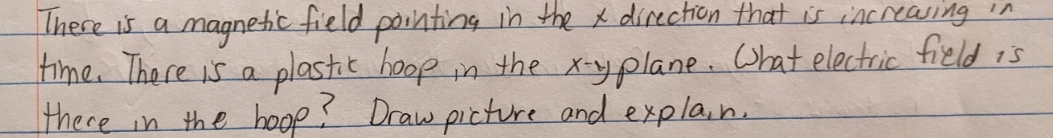  There is a magnetic field pointing in the & direction that