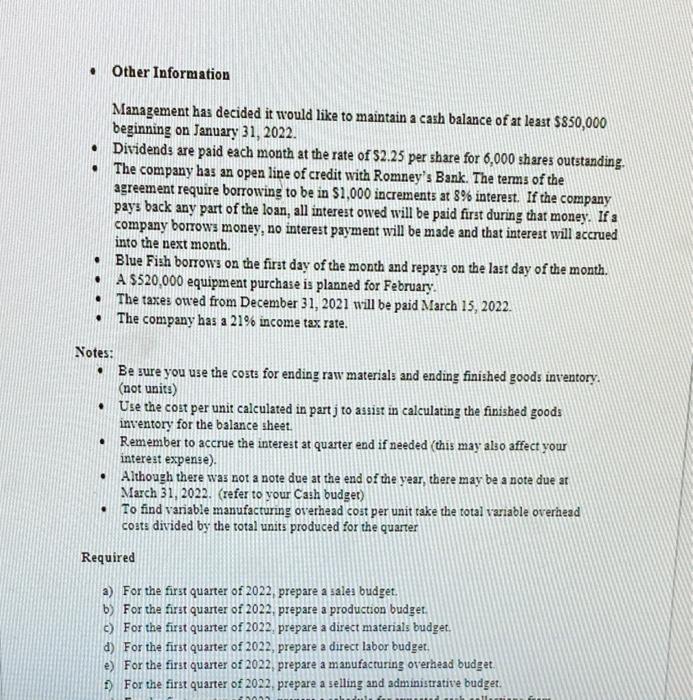 of that coming year. The company has gathered information from its managers