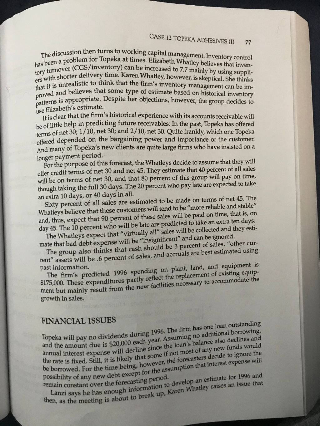 depreciation equals the 1995 amount plus one-sixth of 1996 capital spending. The