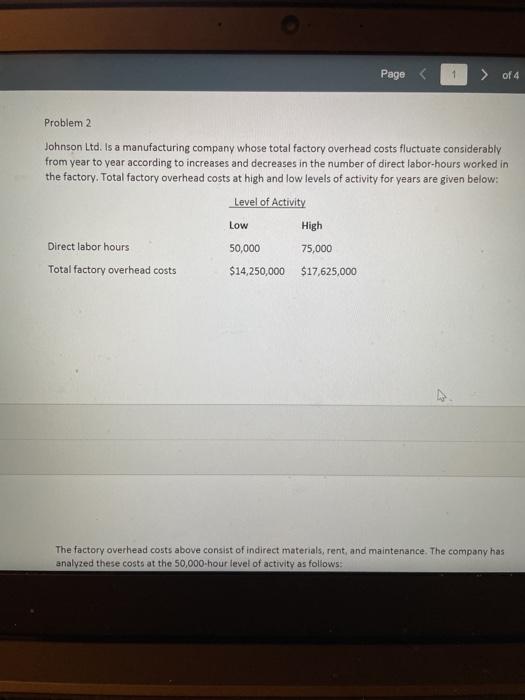 Please complete in Excel complete with formulas and cell references. Problem 1