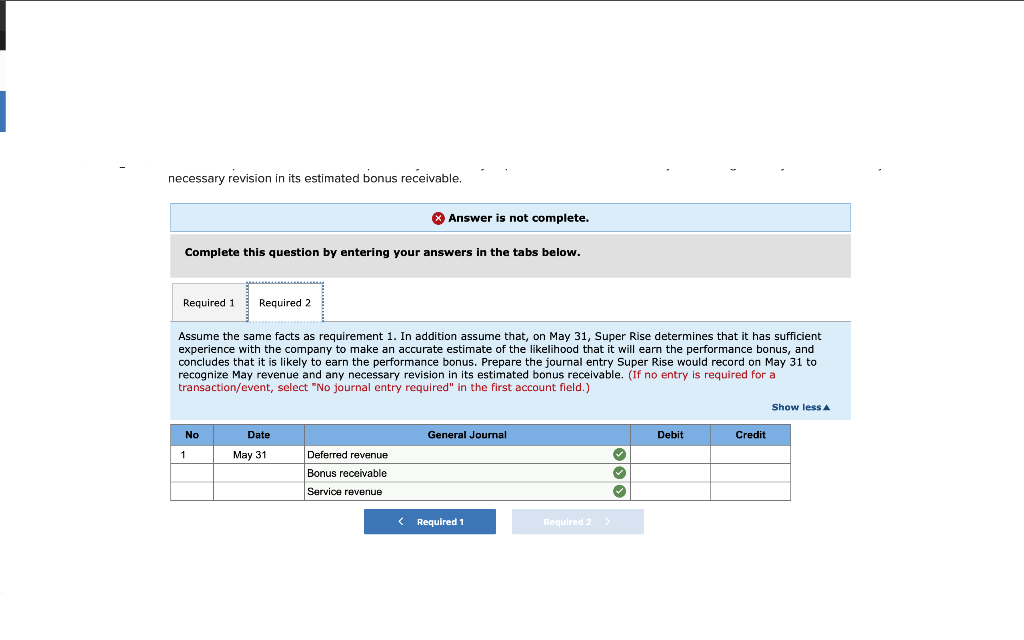 On January 1, 2021, Super Rise obtains a contract to maintain an