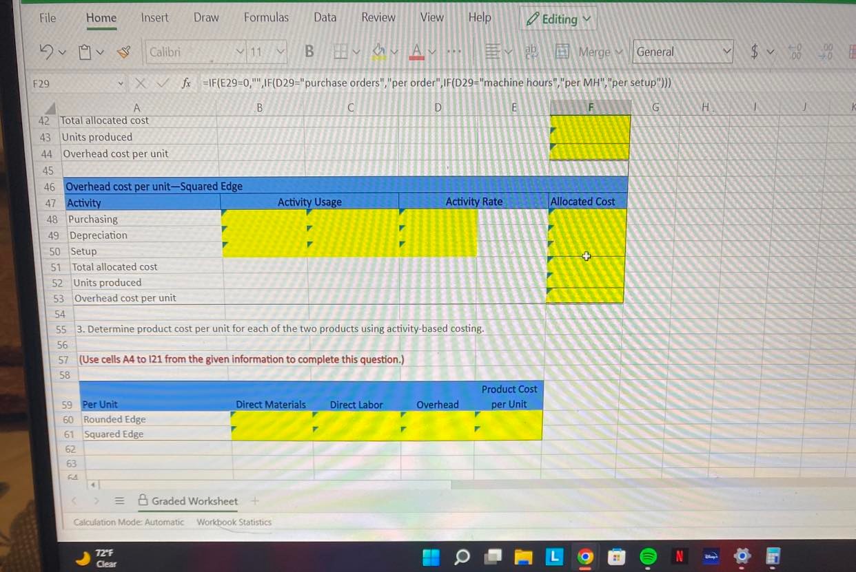 How in Excel? File Home Insert Draw Formulas Data Review View Help