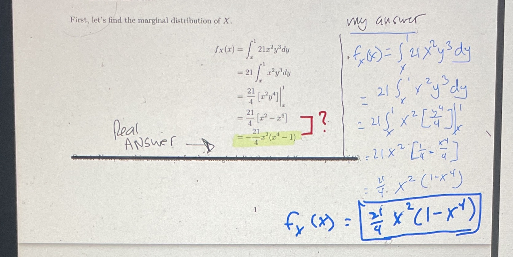 Please help me understand what I'm missing here. I'm finding the marginal