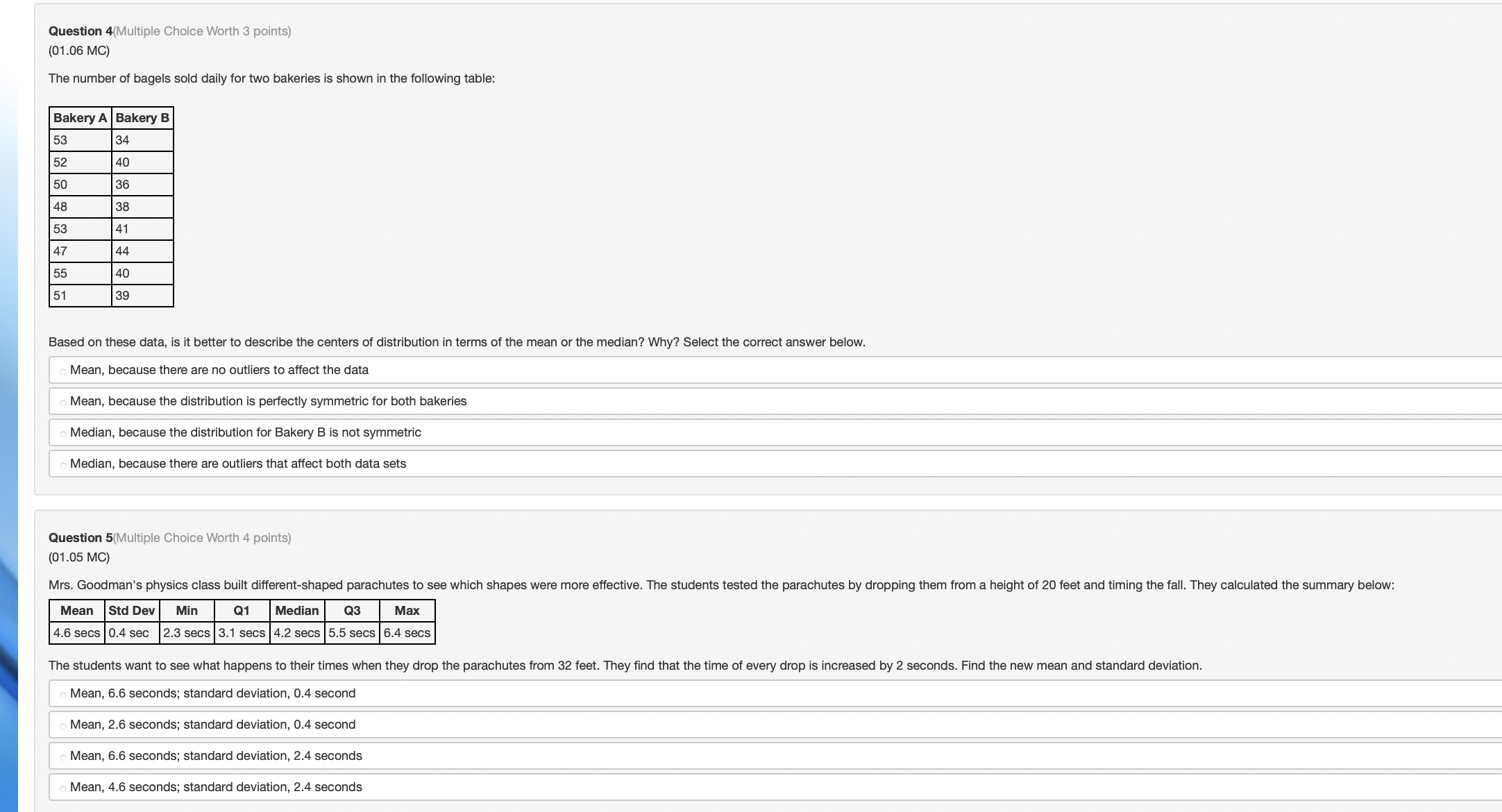 Question 4(Multiple Choice Worth 3 points) (01.06 MC) The number of