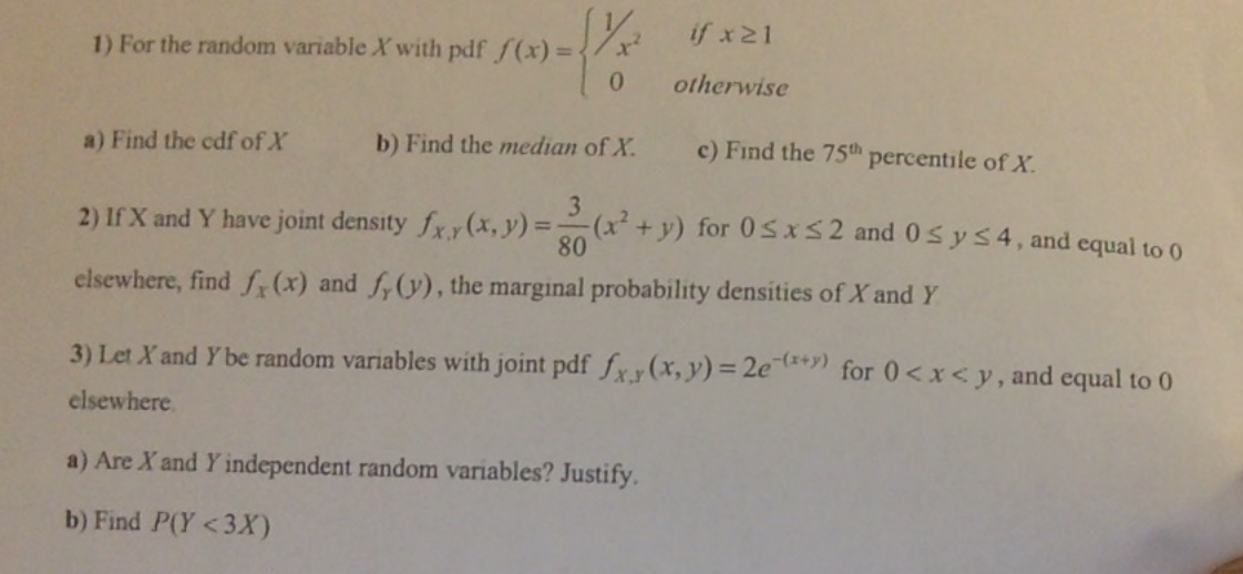 Please solve these 3 problems with some explanations so that I can