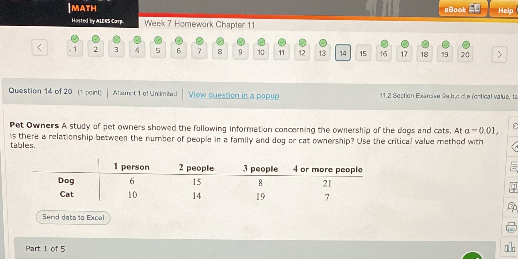 Compute the test value. ' ' ' \"1\"\" \"'9 Week 'I Homework